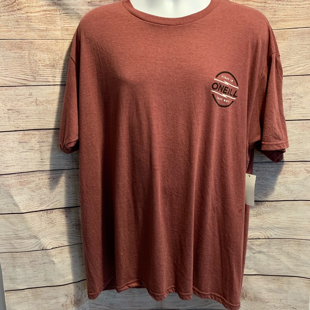 🆕O’NEILL First in Last Out  Burgundy T Shirt 2XL - Picture 6 of 8